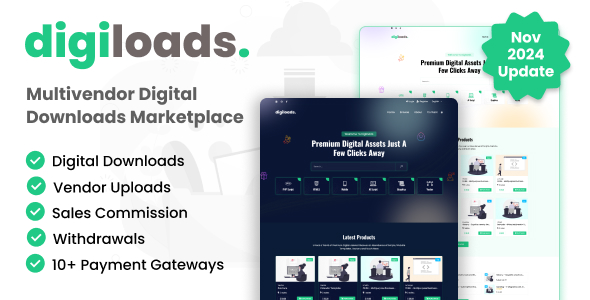 Digiloads - Multivendor Digital Downloads Marketplace