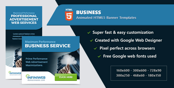 Business Banners - HTML5 Animated Ad Templates GWD