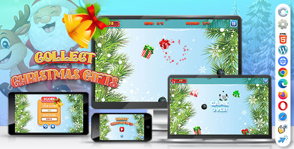 Collect Christmas Gifts ( Construct | C3P | CAPX | HTML5 ) Christmas Game