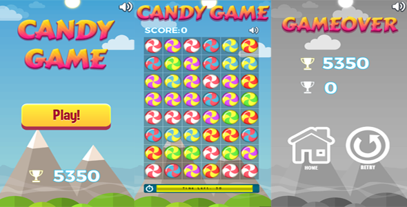 Candy Game - HTML5 Casual Game