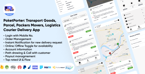 PoketPartner : Local Parcel Delivery System | Courier Delivery & Custom Delivery App | Partner App