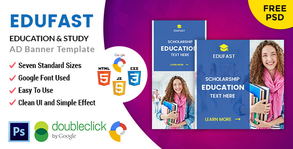 Edufast Education | HTML5 Google Banner Ad