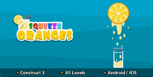 Squeeze Oranges - HTML5 Game (Construct 3)