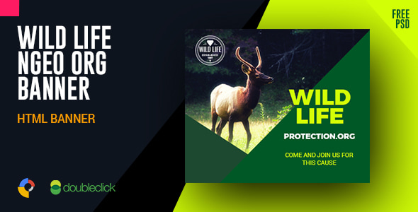 Wild Life Protection NGO Organization HTML Banner