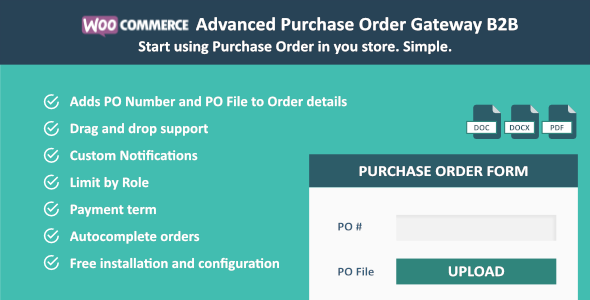 WooCommerce Purchase Order Gateway B2B