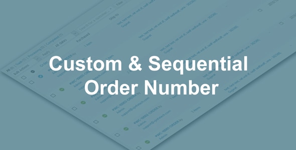 Woo Custom and Sequential Order Number