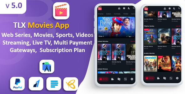 TLX Movies App | Web Series, Movies, Videos Streaming, Live TV | Payment Gateways | Subscriptions