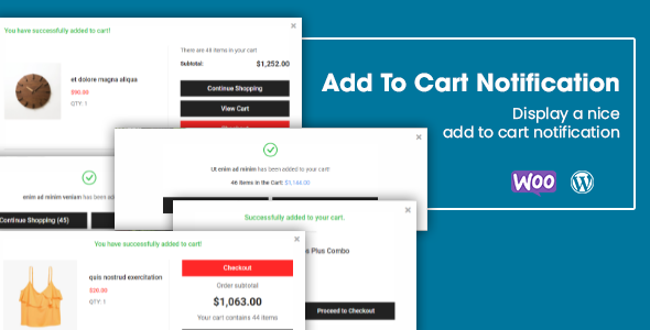 Add To Cart Notification - WooCommerce WordPress Plugin