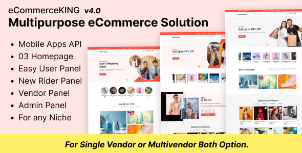 eCommerceKING - All in One Online eCommerce Store Script