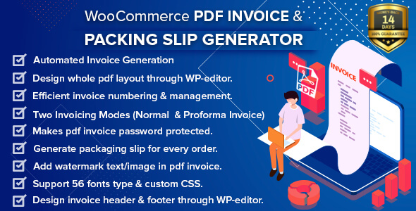 WooCommerce PDF Invoice & Packing Slip with Credit Note