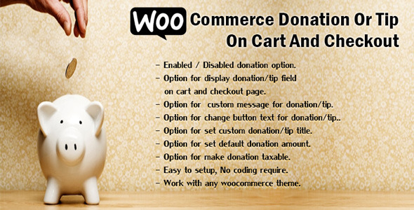 WooCommerce Donation Or Tip On Cart And Checkout