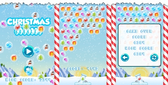 Christmas Bubbles - HTML5 Game + Mobile + AdMob (Construct 3 | Construct 2 | Capx)