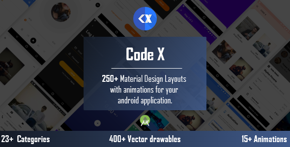 CodeX - Android Material UI Templates (Diwali Offer)