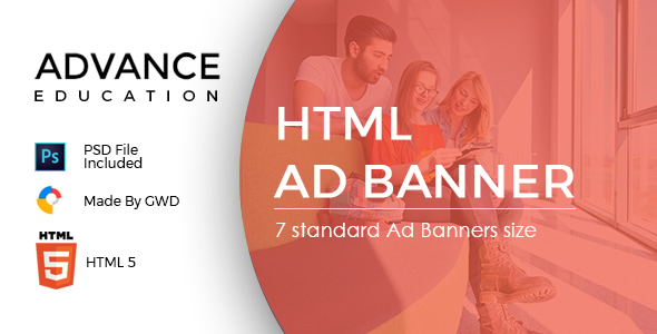 Advance Education | HTML 5 Animated Google Banner