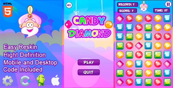 Candy Diamond - HTML5 and Mobile .capx