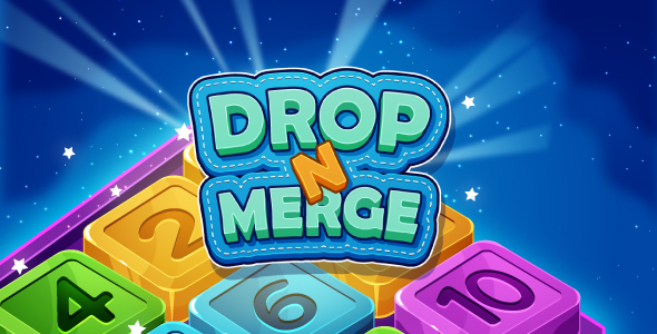 Drop N Merge - HTML5 Puzzle Game (Phaser 3)