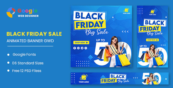 Black Friday Big Sale HTML5 Banner Ads GWD