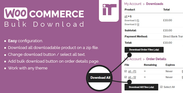 Woocommerce Bulk Download