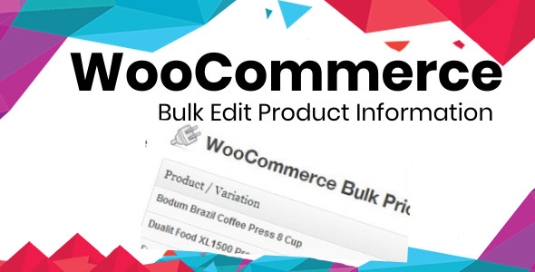 Bulk Edit product Information Plugin