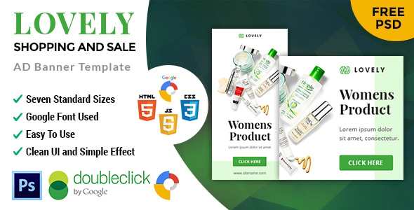 Lovely Beauty Care Product | HTML5 Google Banner Ad