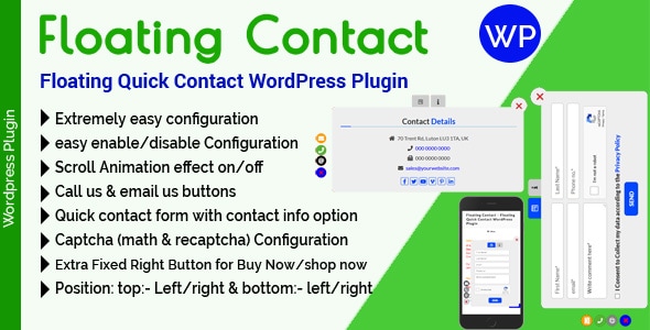 Floating Contact - Floating Quick Contact WordPress Plugin