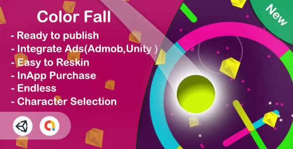 Color Fall - Color Switch(Unity Complete+Android+Ios+Admob)