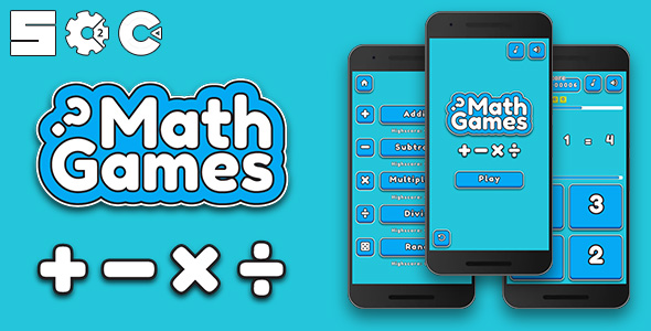 Math Games - HTML5 Math Quiz (Construct 2/3)