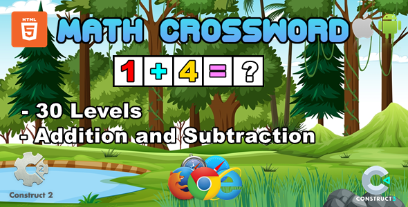 Math Crossword - Educational Game - HTML5 - (Capx/C3p)