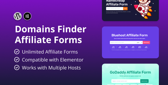 Hosting Domains Finder (Affiliate Forms)