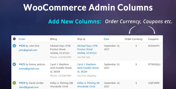 WooCommerce Admin Columns Add-On