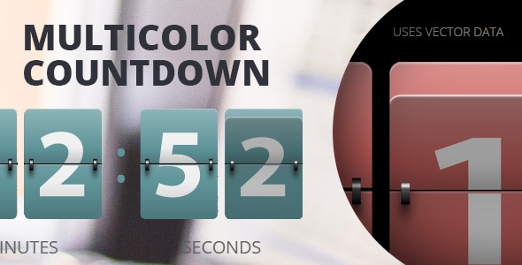 WP: Resizable Multicolor Countdown