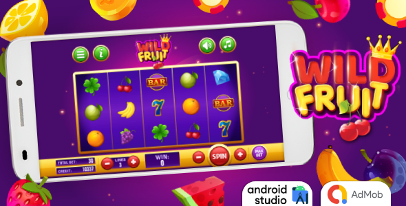 Wild Fruit - Slot Machine Game Android Studio Project with AdMob Ads + Ready to Publish