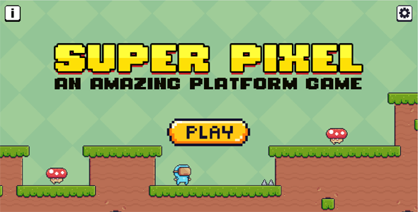 Platform Game 2D Side Scroller - Super Pixel (Construct 3)