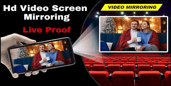 HD Video Screen Mirroring Cast | Video Projector Simulator | Remote Control |Video Player|Downloader