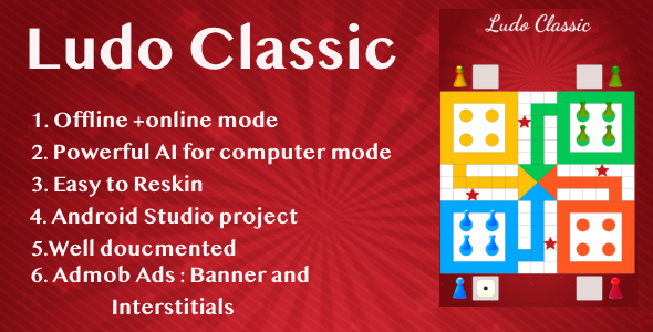 Ludo Classic !Ludo Game- Admob Ads + Android Studio