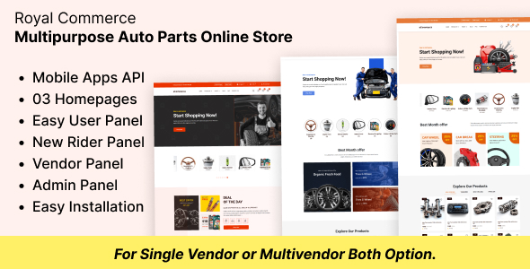 Royal eCommerce - Laravel Auto Parts Online Store