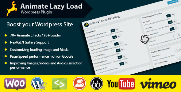 Animate Lazy Load WordPress Plugin