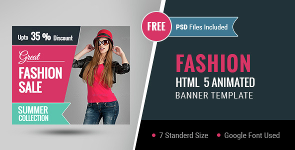 Fashion | HTML5 Google Banner Ad 01