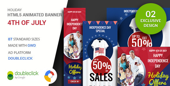 4th of July | Google Ad HTML Banner