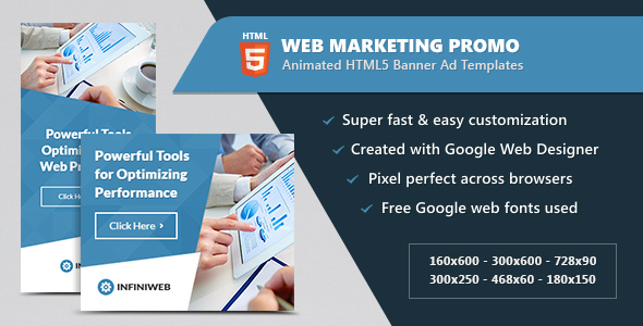 Animated HTML5 Web Marketing Promo Banners Ads