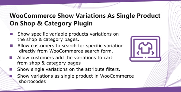 WooCommerce Show Variations as Single Product On Shop & Category Plugin