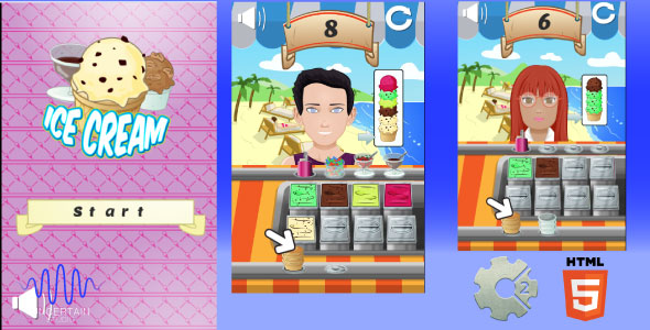 Ice Cream - Relaxing HTML5 Kids game