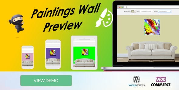 Artwork - Painting Wall Preview Pupop Plugin | WooCommerce WordPress