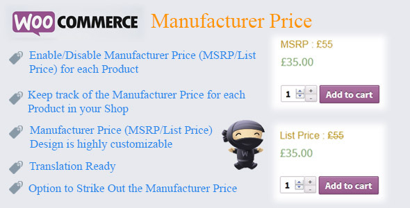 WooCommerce Manufacturer Price