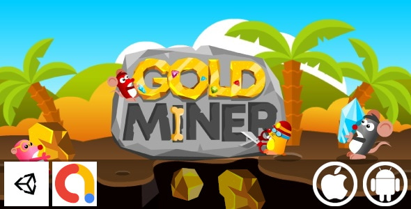 Gold Miner - Unity Casual Game With Admob For Android and iOS