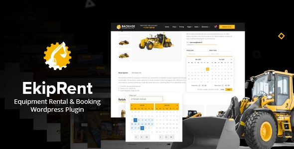 Ekiprent - Equipment Rental & Booking WordPress Plugin