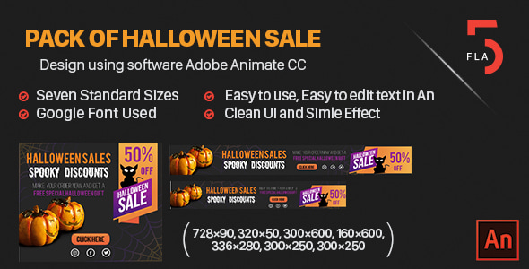 Pack of Halloween Sale - HTML - Adobe Animate CC