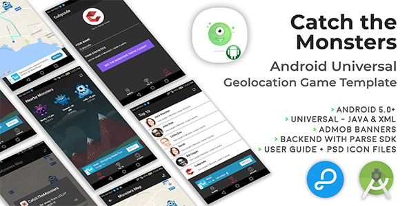 Catch The Monsters | Android Universal Geolocation Game Template