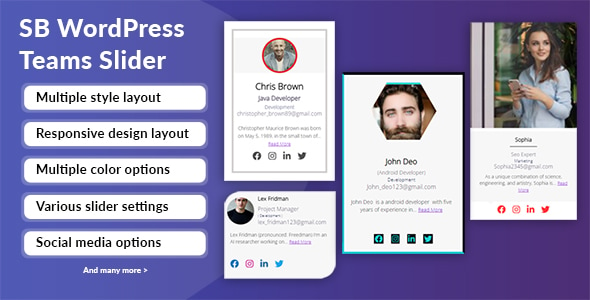 SB WordPress Teams Slider Plugin