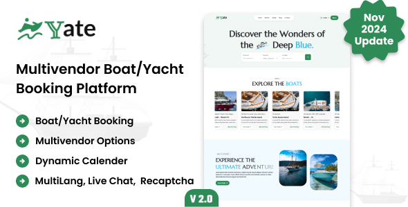 Yate - Multivendor Boat/Yacht Booking Platform